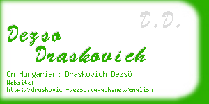 dezso draskovich business card